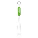 3-In-1 Charging Cable Phone Stand & Key Ring - Lime