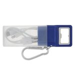 3-In-1 Ensemble Charging Cable Set With Bottle Opener - Blue