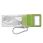 3-In-1 Ensemble Charging Cable Set With Bottle Opener - Lime