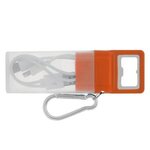 3-In-1 Ensemble Charging Cable Set With Bottle Opener - Orange