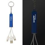 3-In-1 Light Up Charging Cables On Key Ring -  