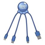 3-In-1 Xoopar Octo-Charge Cables - Blue