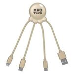 3-In-1 Xoopar Octo-Charge Cables - Gold
