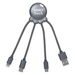 3-In-1 Xoopar Octo-Charge Cables - Gray