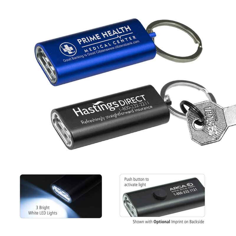Main Product Image for 3 LED Ultra Thin Aluminum Keychain Keylight