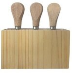 3-Piece Cheese Cutlery Set - Natural
