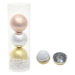 3-Piece Metallic Lip Moisturizer Ball Tube Gift Set -  