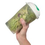 3-Piece Salad Shaker Set - Frost With White/green