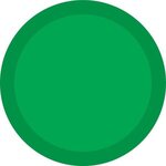 3" Self-Adhering Circle Shaped Light Up Glow Badge - Green