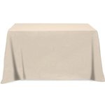 3 Sided Poly/Cotton Twill Table Cover-Screen Printed 4ft - Ivory