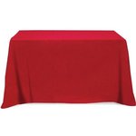 3 Sided Poly/Cotton Twill Table Cover-Screen Printed 4ft - Red