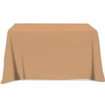 3 Sided Poly/Cotton Twill Table Cover-Screen Printed 4ft - Tan