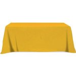 3 Sided Poly/Cotton Twill Table Cover-Screen Printed 8ft - Athletic Gold