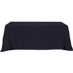 3 Sided Poly/Cotton Twill Table Cover-Screen Printed 8ft - Black