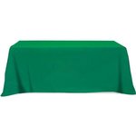 3 Sided Poly/Cotton Twill Table Cover-Screen Printed 8ft - Kelly Green