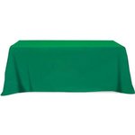 3 Sided Poly/Cotton Twill Table Cover-Screen Printed 8ft - Kelly Green