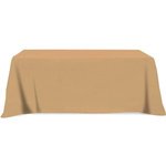 3 Sided Poly/Cotton Twill Table Cover-Screen Printed 8ft - Tan