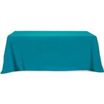 3 Sided Poly/Cotton Twill Table Cover-Screen Printed 8ft - Teal