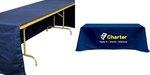 3 Sided Poly/Cotton Twill Table Cover-Screen Printed 8ft -  