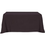 3 Sided Poly/Cotton Twill Table Cover-Screen Printed - Black