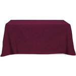 3 Sided Poly/Cotton Twill Table Cover-Screen Printed - Burgundy