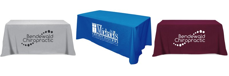 Main Product Image for Trade Show Table Cover Custom Printed Flat 3-sided