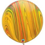 30" SuperAgate Rainbow Giant Latex Balloon