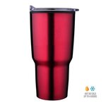 30 oz Economy Tapered Stainless Steel Tumbler - Red