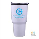 30 oz Economy Tapered Stainless Steel Tumbler - White