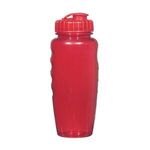 30 Oz. Poly-Clear™ Gripper Bottle - Translucent Red
