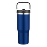 30 Oz. Stainless Steel Travel Mug with Handle - Blue