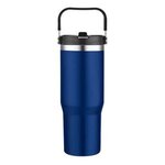 30 Oz. Stainless Steel Travel Mug with Handle - Blue