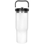 30oz. Stainless Steel Insulated Mug with Handle and Built-In -  