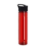 32 oz. Adventure Transparent Bottle with Popup lid - Transparent Red