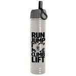 32 oz. Adventure Water Bottle with Ring Straw lid - Clear