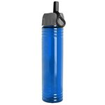 32 oz. Adventure Water Bottle with Ring Straw lid - Transparent Blue