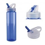32 oz. PET Freedom Bottle w/Flip Up Sipper Lid - Translucent Blue