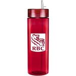 32 oz. Premium Bottle with Premium Lid - Translucent Red