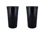 32 oz. Smooth Wall Plastic Stadium Cup - Black