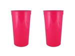 32 oz. Smooth Wall Plastic Stadium Cup - Neon Pink