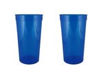 32 oz. Smooth Wall Plastic Stadium Cup - Trans Blue