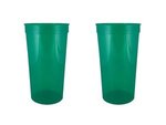 32 oz. Smooth Wall Plastic Stadium Cup - Trans Green