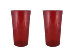 32 oz. Smooth Wall Plastic Stadium Cup - Trans Red