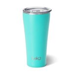 32 Oz. Swig Life(TM) Stainless Steel Shimmer Aquamarine Tumbler with your  logo