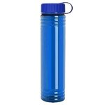32 oz. The Adventure Transparent Bottle with Tethered lid - Transparent Blue