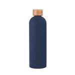 32 Oz. Viviane Stainless Steel Bottle With Bamboo Lid - Navy Blue