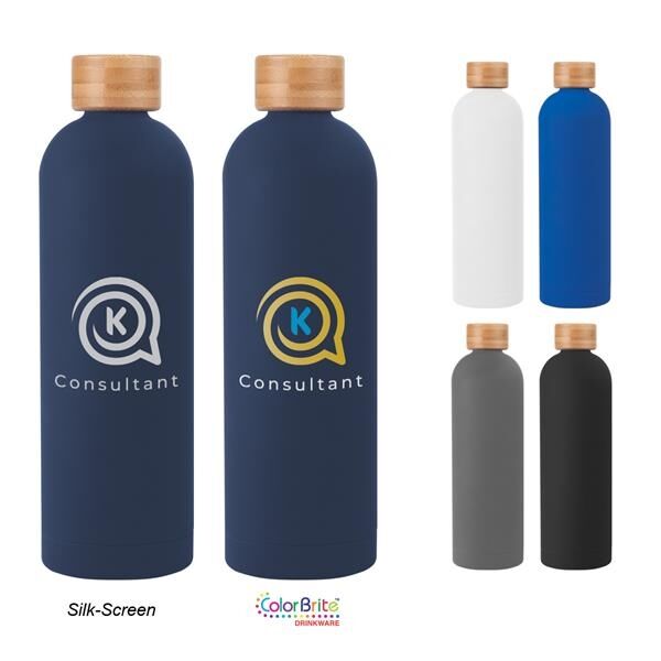 Main Product Image for 32 Oz. Viviane Stainless Steel Bottle With Bamboo Lid