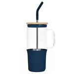 32oz. Glass Tumbler with Handle and Straw -  