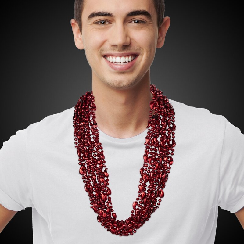 Main Product Image for 33" Metallic Red Chili Pepper Beaded Necklace