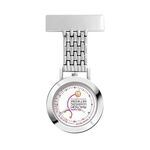 Buy Custom Printed Nurse Watch 33MM Metal Silver Case 3 Hand Mvmt